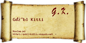 Göbl Kitti névjegykártya