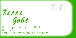 kitti gobl business card